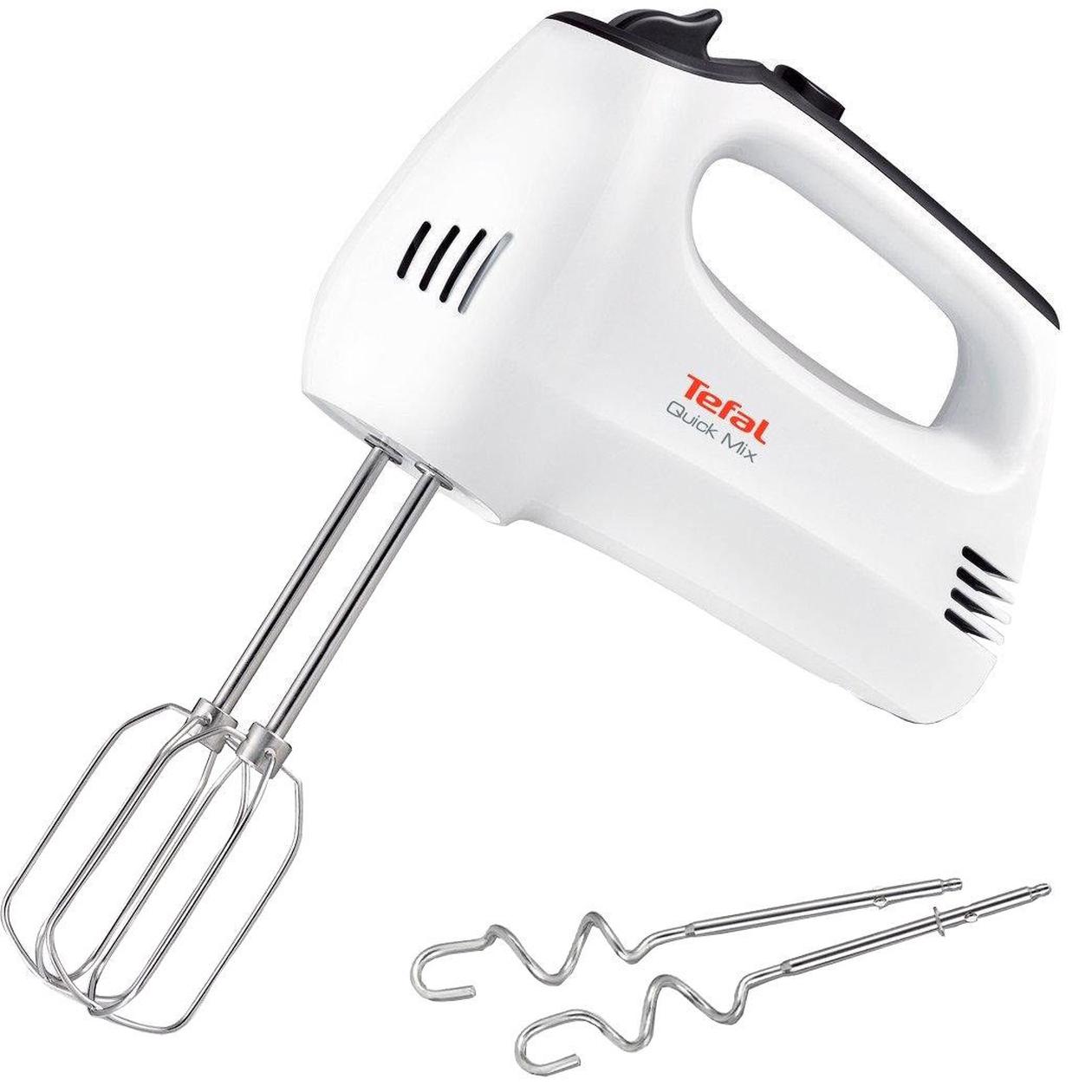 TEFAL Hand mixer - HT3101 QuickMix - Hand Mixer - 300 W - Number of speeds 5 - Turbo mode - White