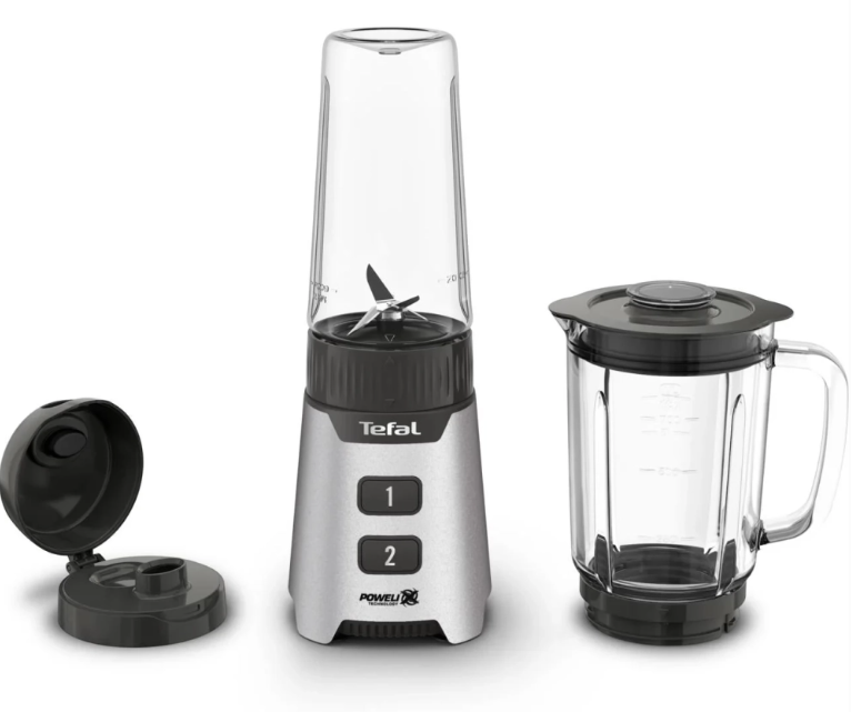 TEFAL Blender - BL16GE30 MiniMix - Tabletop - 400 W - Jar material Glass - Jar capacity 0.7 L - Silver