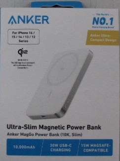 SALE OUT. - Anker Power Bank - MagGo - 10000 mAh - White - DEMO