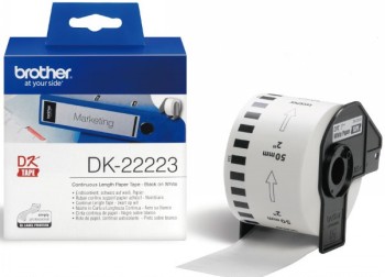 Brother - DK-22223 Continuous Length Paper Label - White - DK - 50mm - 30.48 m