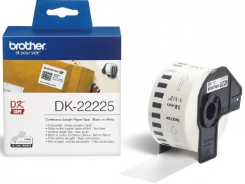 Brother - DK-22225 - Black on white - Continuous labels - Roll (3.8 cm x 30.5 m)