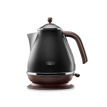 Delonghi - Icona Vintage - KBOV2001BK - Standard kettle - 2000 W - 1.7 L - Stainless steel - 360° rotational base - Black