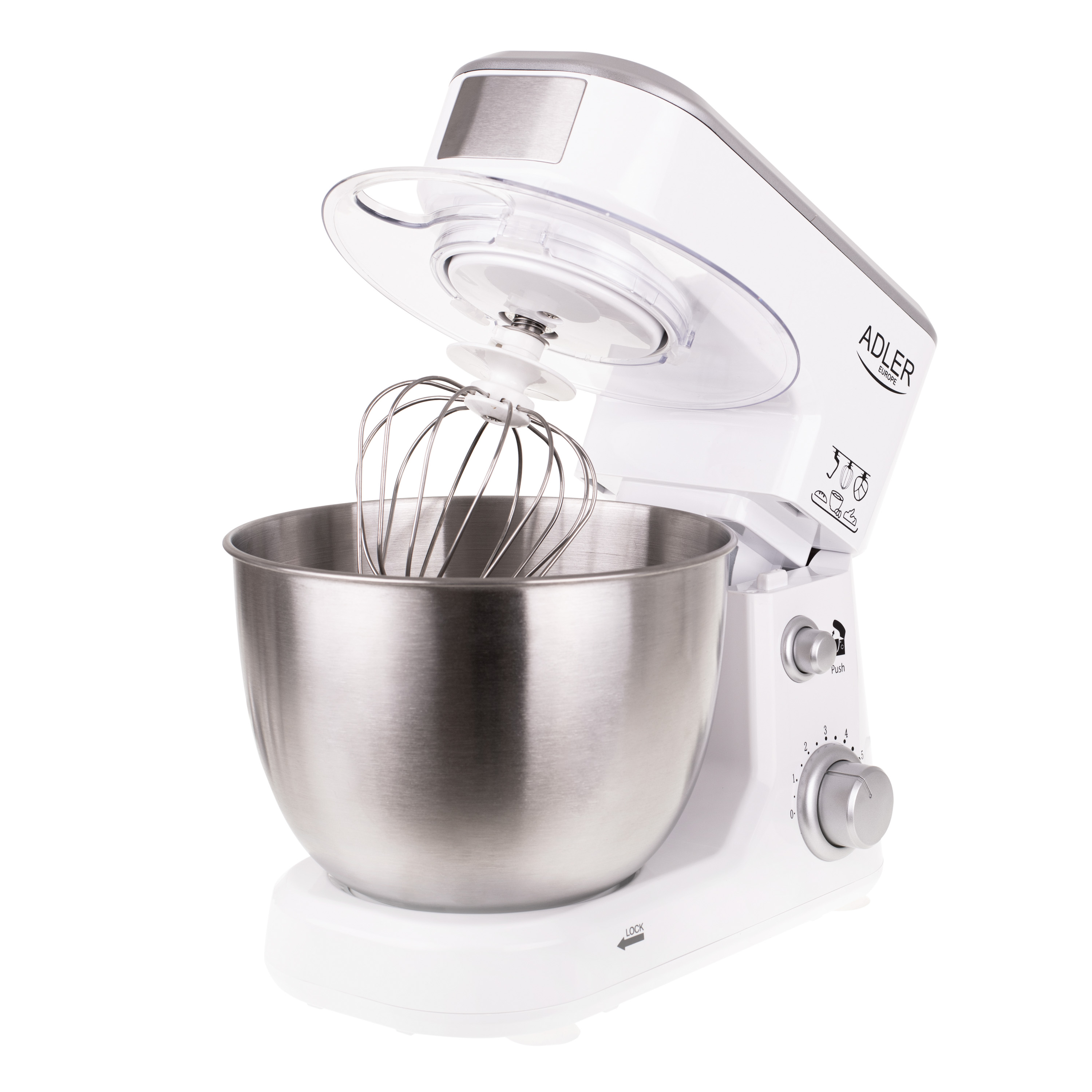 Adler - AD 4216 - 1000 W - Number of speeds 6 - Bowl capacity 4 L - White