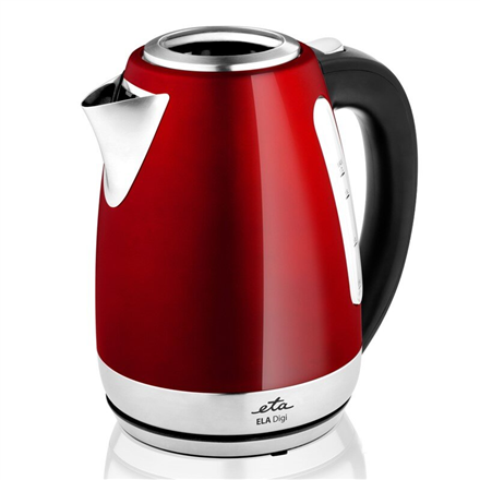 ETA - Kettle - Ela Digi ETA959890010 - Electric - 2200 W - 1.7 L - Stainless steel - 360° rotational base - Red