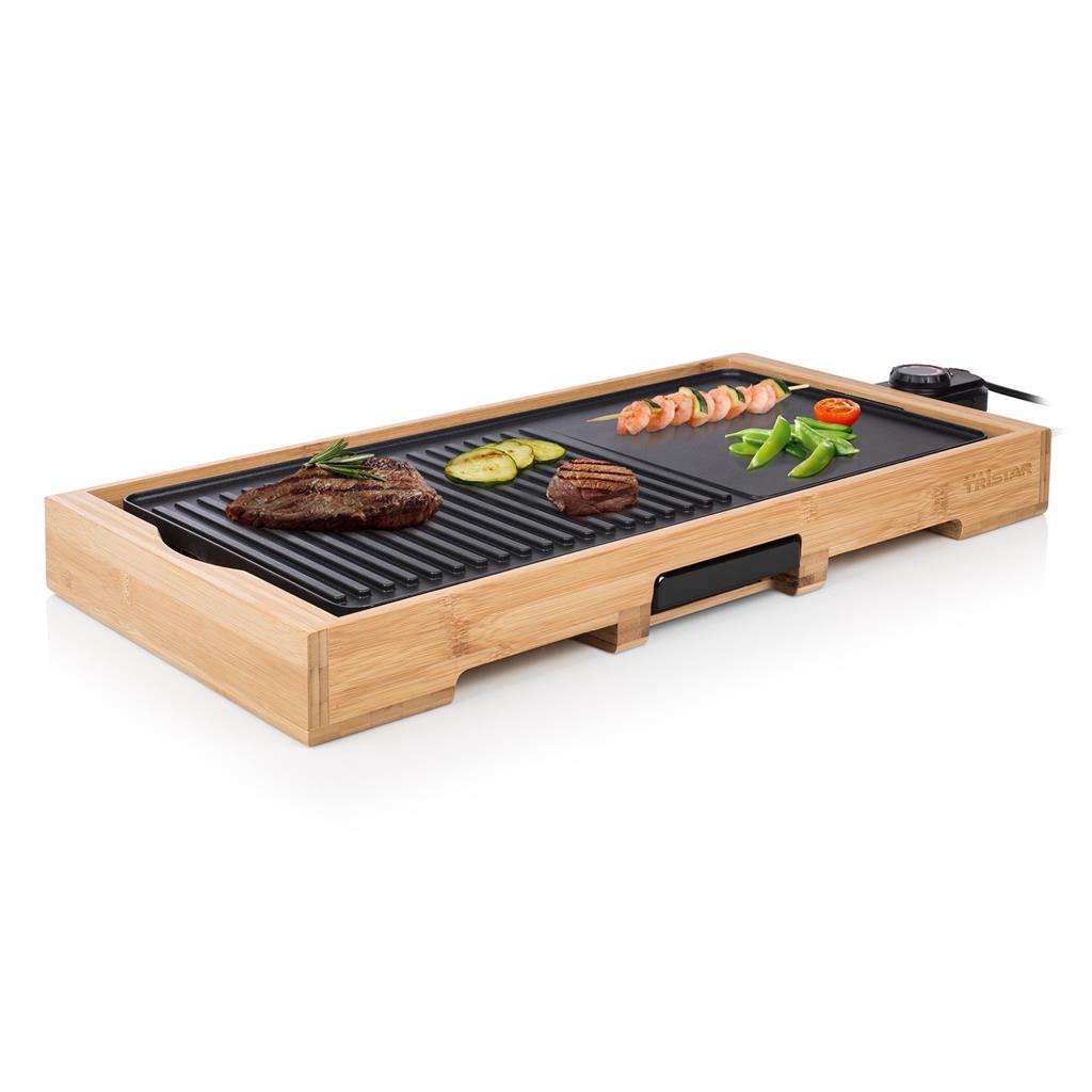 Tristar - Bamboo Grill XL - TG2514B - Table - 2200 W - Black