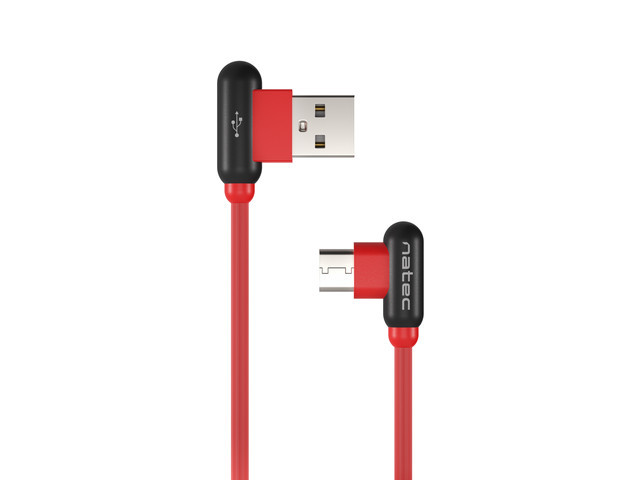 Natec Prati, Angled USB Type C to Type A Cable 1m, Red - Natec - Angled USB Type C to USB Type A - Prati - USB Type C - USB Type-A