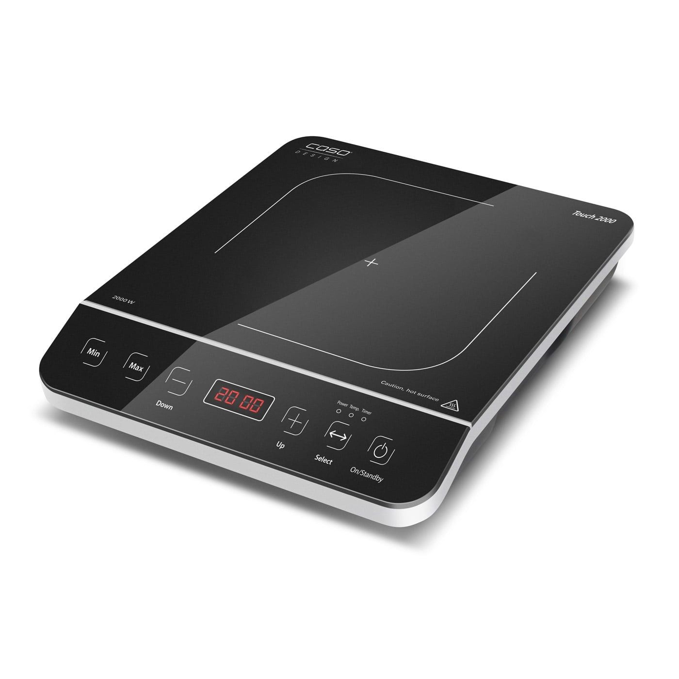 Caso - Hob - Touch 2000 - Number of burners/cooking zones 1 - Touch - Induction - Black