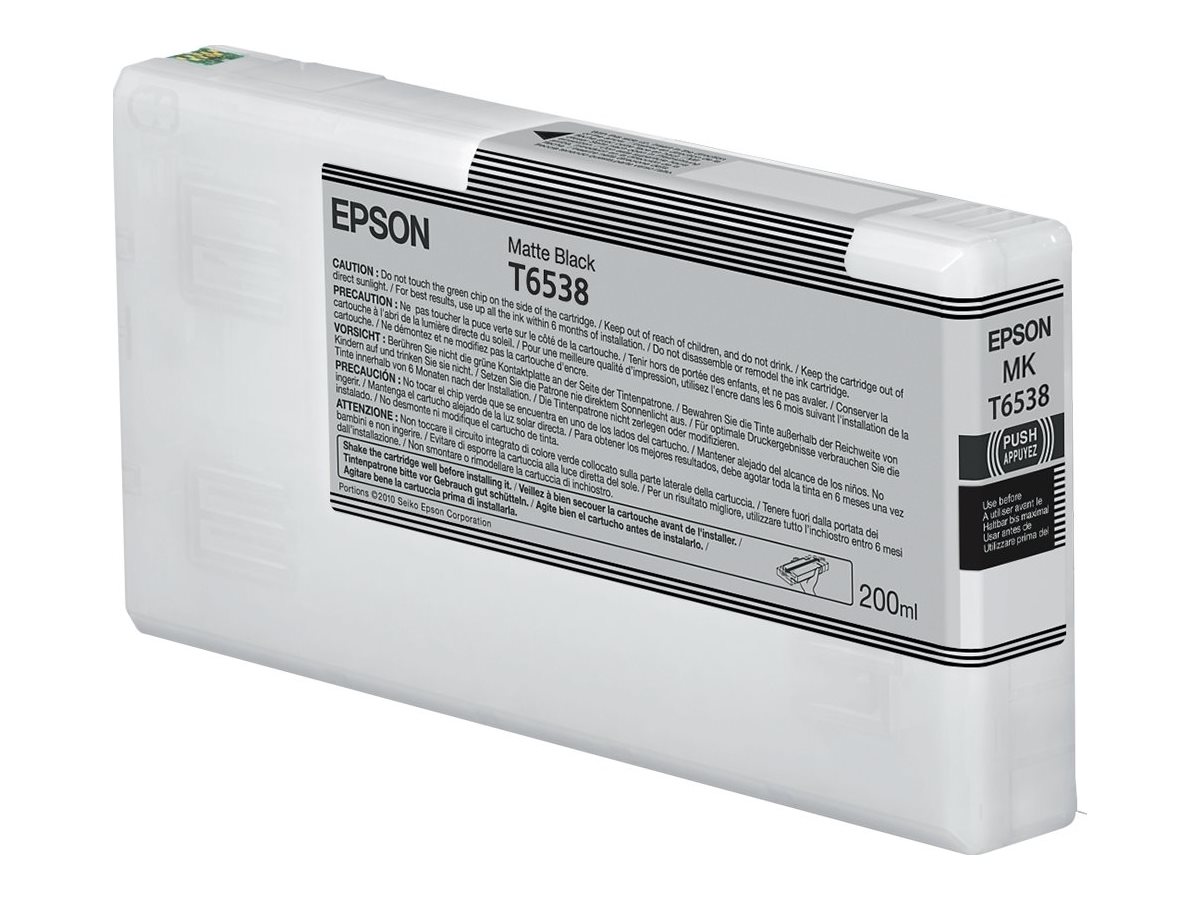 EPSON T65380N Matte Black Ink Cartridge (200ml) - Epson C13T65380N - Epson UltraChrome High Dynamic Range - Matte black
