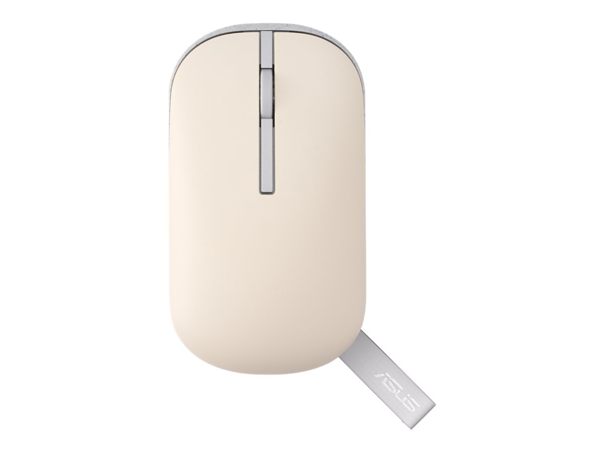 Asus Marshmallow Mouse - MD100 - Mouse - 2.4 GHz, Bluetooth - Beige