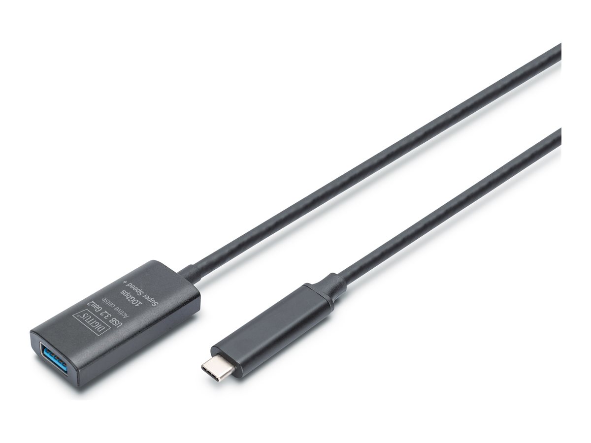 Digitus - Active USB 3.2 Gen2 10G extension cable - DA-73113 - USB-C to USB-A