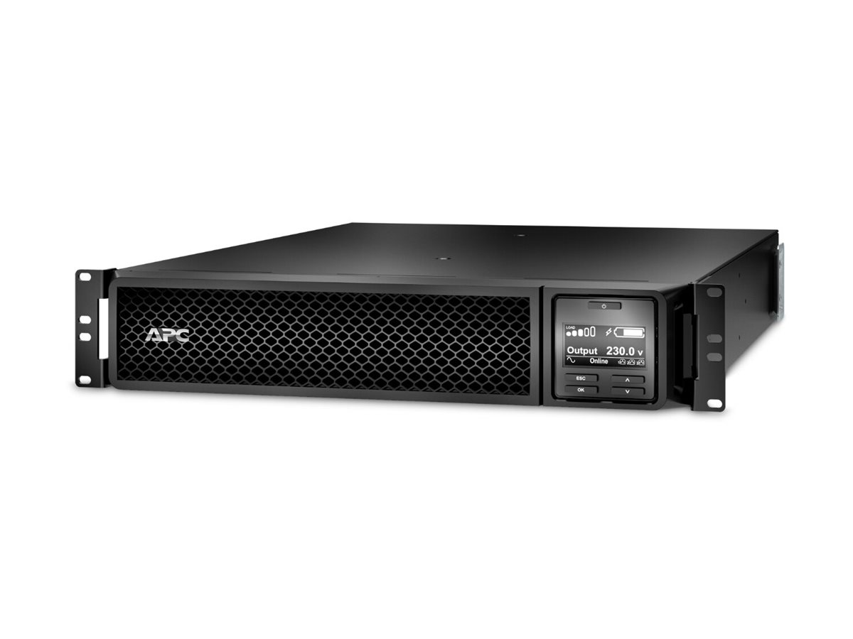 APC Smart-UPS On-Line, 1500VA/1500W, Rackmount 2U, 230V, 6x C13 IEC outlets, Network Card, Extended runtime, W/ rail kit, Black - Schneider Electric