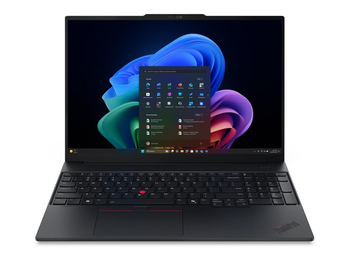 Lenovo ThinkPad E16 G4 Intel - Black - 16 " - IPS - WUXGA - 1920 x 1200 pixels - Anti-glare - Intel Core Ultra 5 - 325 - 16 GB - SODIMM DDR5 - Solid-state drive capacity 512 GB - Intel Graphics - Windows 11 Pro - 802.11be - Bluetooth version 5.4 - Keyboar
