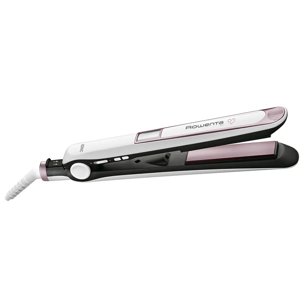 Rowenta Hair straightener - Premium Care SF7460F0 - Ionic function - Display LED display - Temperature (max) 200 °C - Temperature (min) 130 °C - Number of heating levels 4 - White/Pink