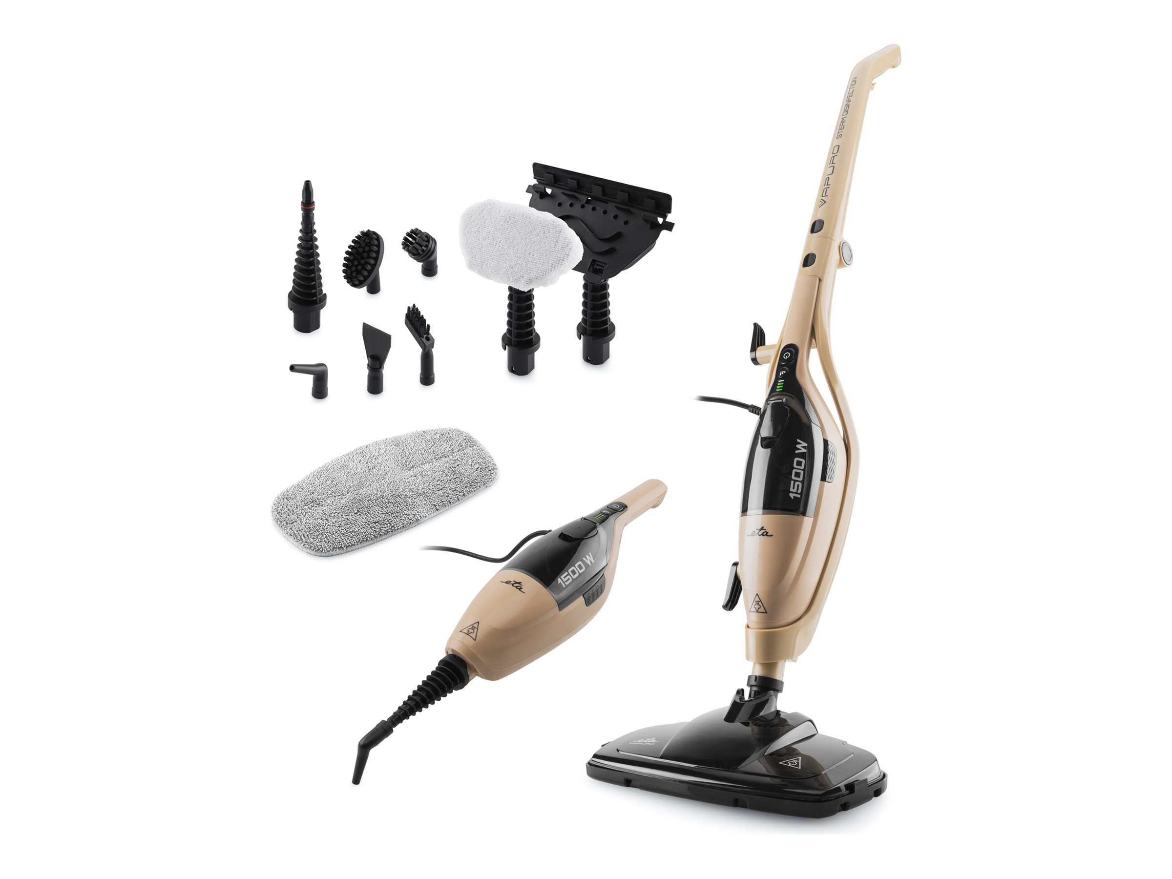 ETA Steam cleaner - Vapuro ETA226190000 - Power 1500 W - Steam pressure 2 bar - Water tank capacity 0.35 L - Brown