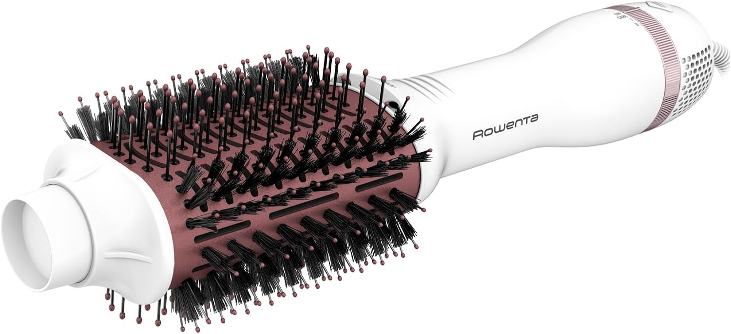 Rowenta Hot air brush - CF6135F0 - Ion conditioning - Number of heating levels 3 - Temperature (max) 230 °C - White/Pink