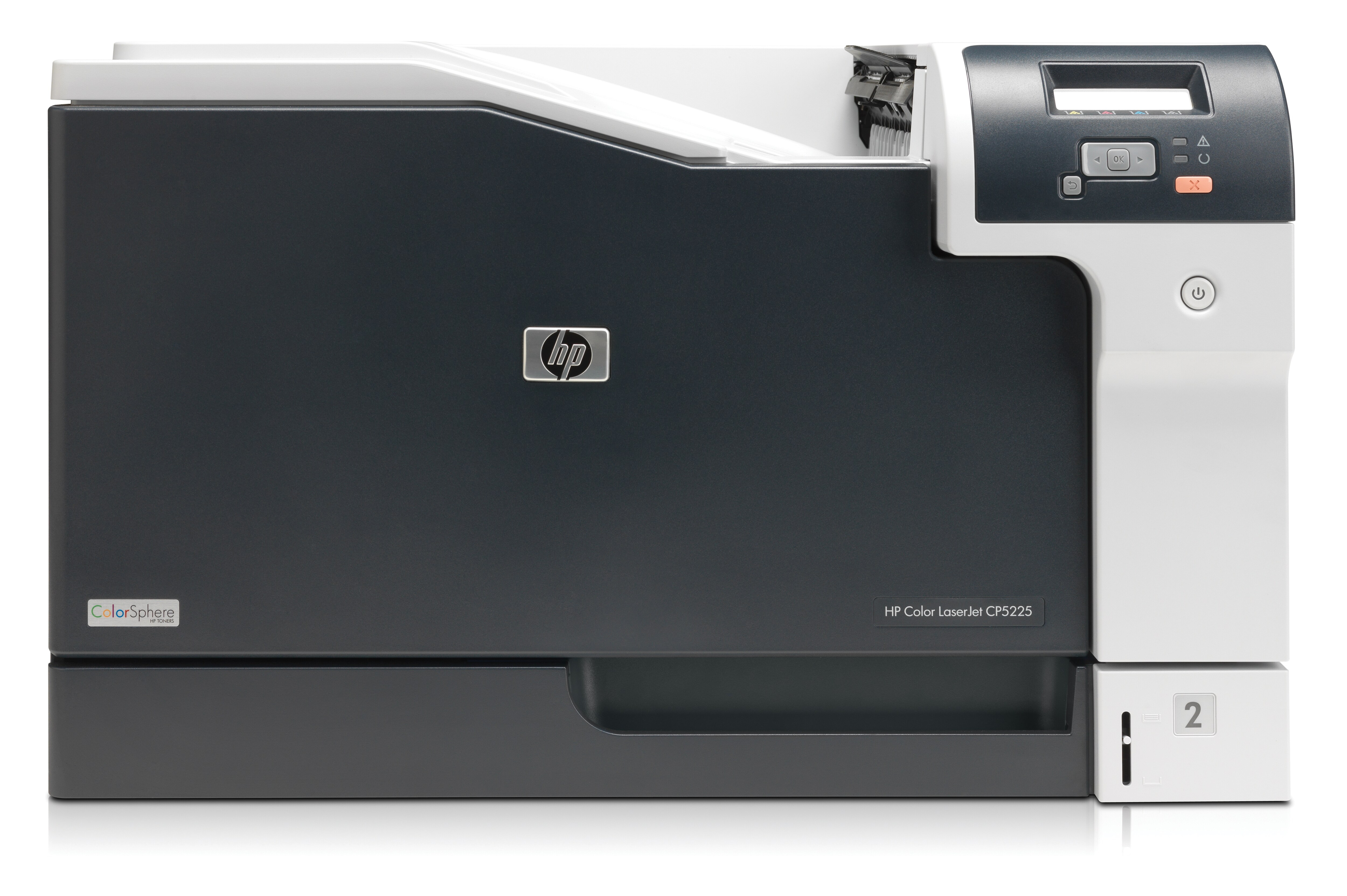 HP Color LaserJet CP5225dn Printer - A3 Color Laser, Print, Auto-Duplex, LAN, 20ppm, 1500-5000 pages per month