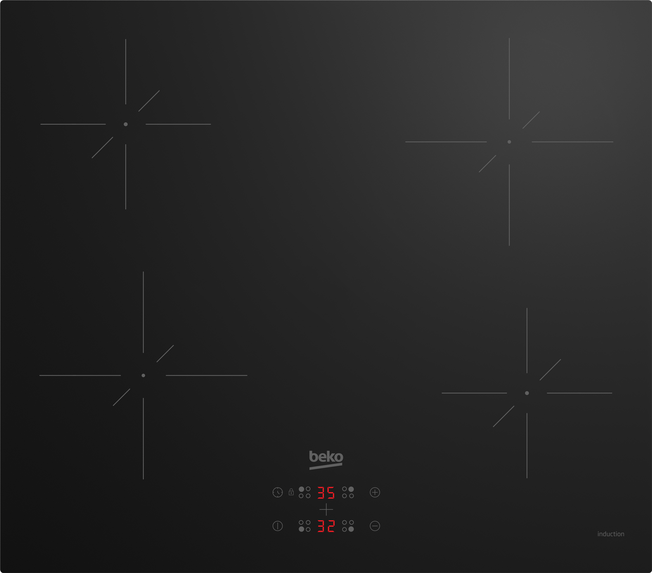 BEKO Induction Hob HII64401QT, Width 59 cm