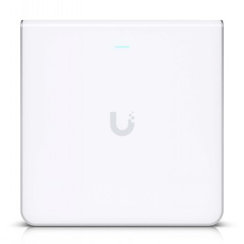 UBIQUITI U6 Enterprise In-Wall, 10 spatial streams, 115 m² (1,250 ft²) coverage, 600+ connected devices, Powered using PoE+/PoE++, (4) GbE ports with (1) PoE output, 2.5 GbE uplink.