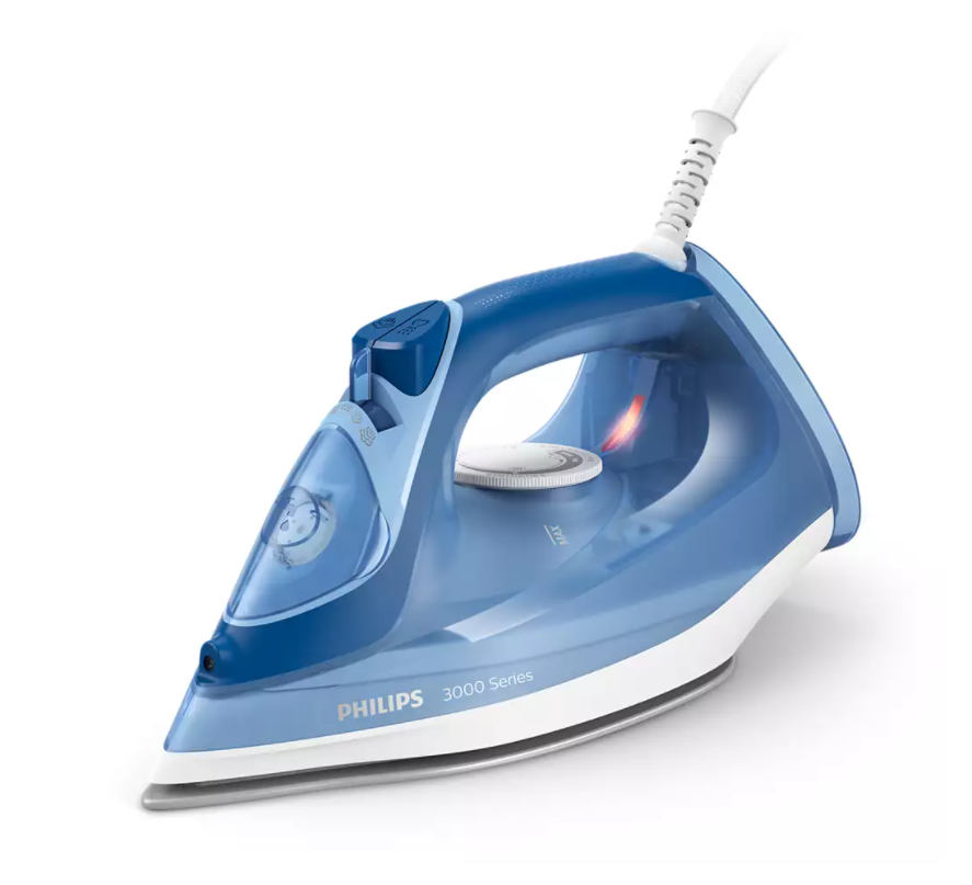 Philips - Iron - DST3031/20 - Steam Iron - 2400 W - Water tank capacity 300 ml - Continuous steam 40 g/min - Steam boost performance 180 g/min - Dark Blue