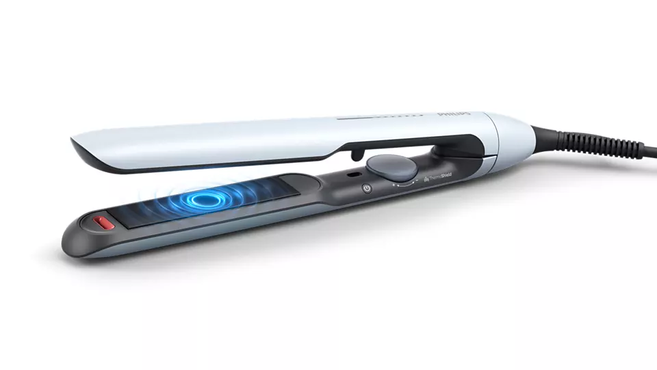 Philips - Hair Straitghtener - BHS520/00 - Warranty 24 month(s) - Ceramic heating system - Ionic function - Display LED - Temperature (max) 230 °C - Number of heating levels 12 - Pale Blue
