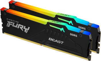 Kingston - Fury Beast RGB - 32 Kit (16GBx2) GB - DDR5 - 5600 MHz - PC/server - Registered No - ECC No