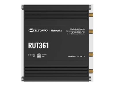 Teltonika - LTE CAT 6 Router - RUT361 - 802.11n - 10/100 Mbit/s - Ethernet LAN (RJ-45) ports 2 - Mesh Support No - MU-MiMO Yes - 4G