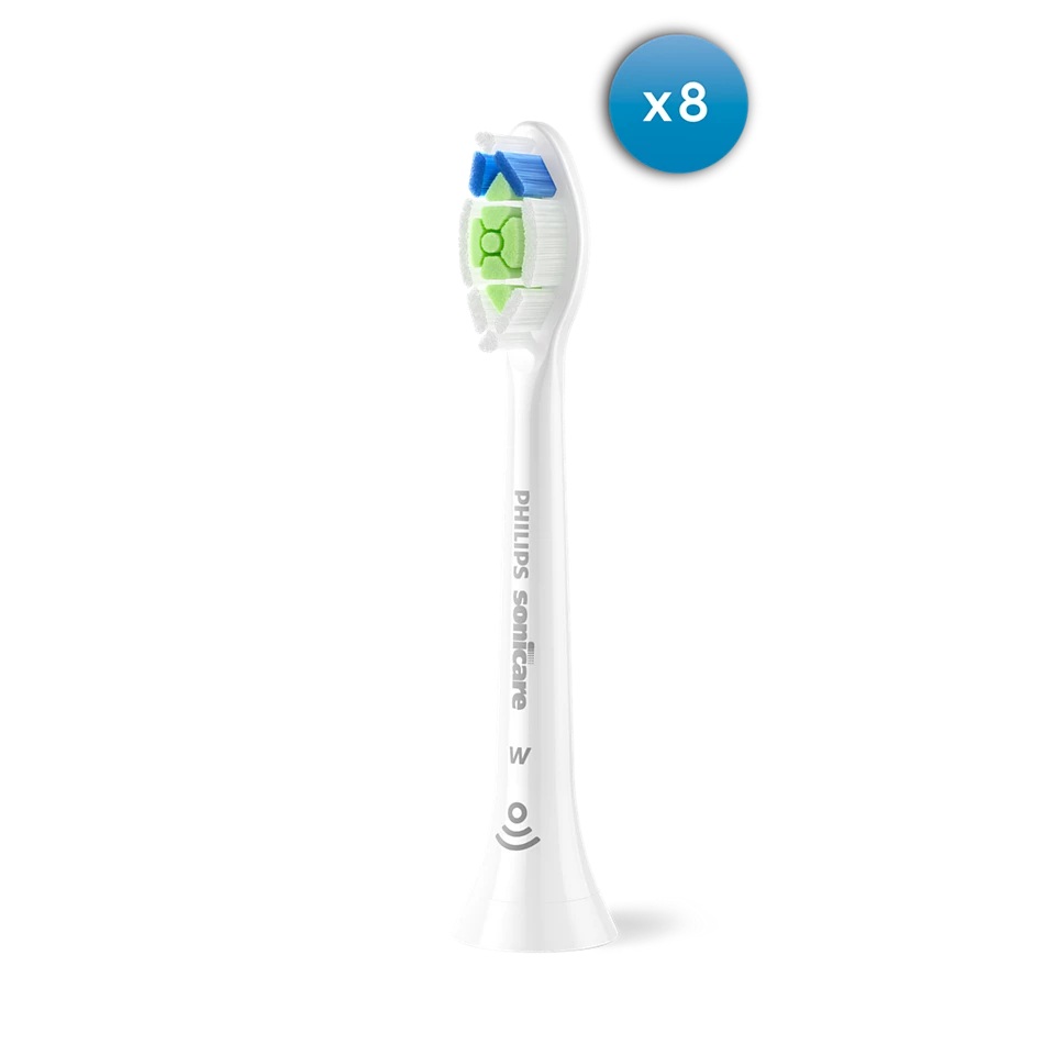 Philips - Replacement brush heads - HX6068/87 Sonicare Optimal White - Heads - For adults - Number of brush heads included 8 - White