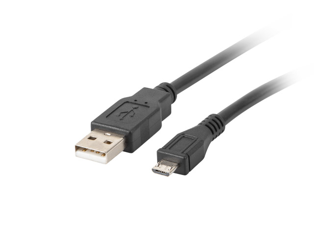 Lanberg - Micro USB to USB Type-A 2.0 Cable, 1 m - CA-USBM-10CC-0010-BK - Micro USB to USB Type-A