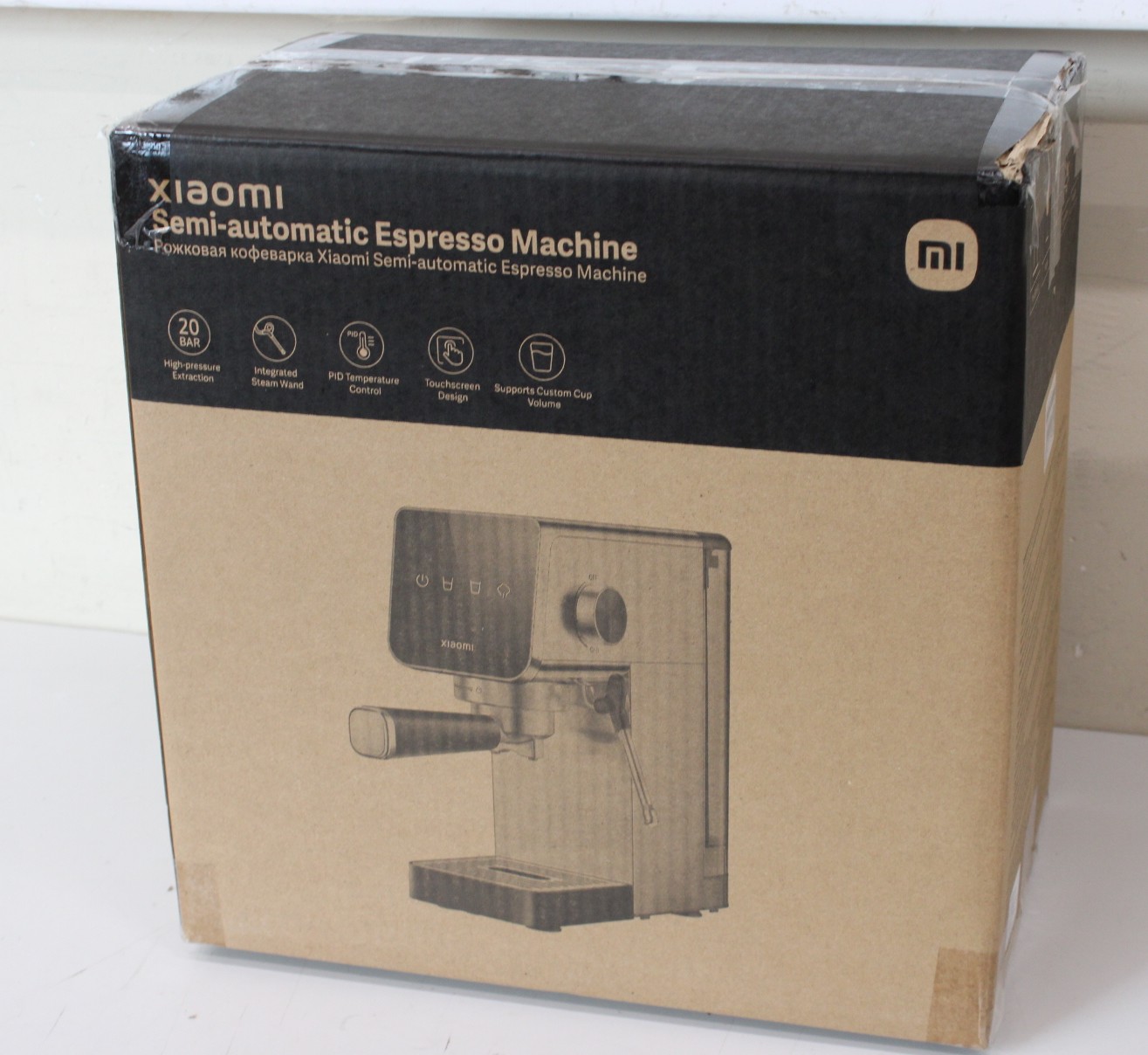 SALE OUT. Xiaomi Espresso Machine - Pump pressure 20 bar - Built-in milk frother - Semi-automatic - 1350 W - Silver/Black - UNPACKED, SCRATCHED ON CORPUS AND ACCESSORIES