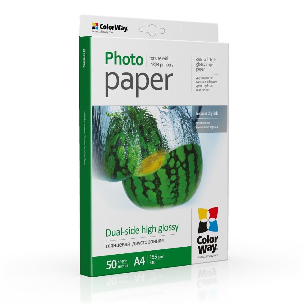 ColorWay Photo Paper, 50 sheets - Dual-side High Glossy - 155 g/m² - A4