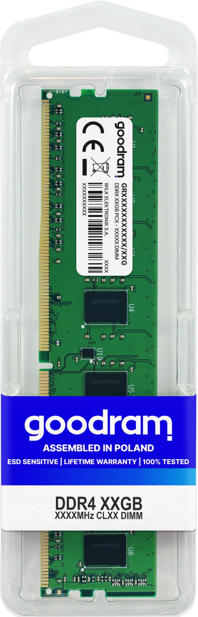 MEMORY DIMM 16GB PC25600 DDR4/GR3200D464L22/16G GOODRAM