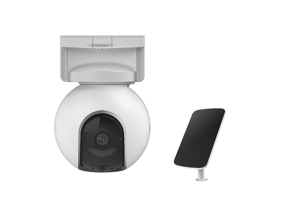 EZVIZ - CS-EB8 4G - Battery-powered PT camera with solar panel - PTZ - 8 MP - 4 mm - IP65 - H.264/H.265 - MicroSD, max. 512 GB