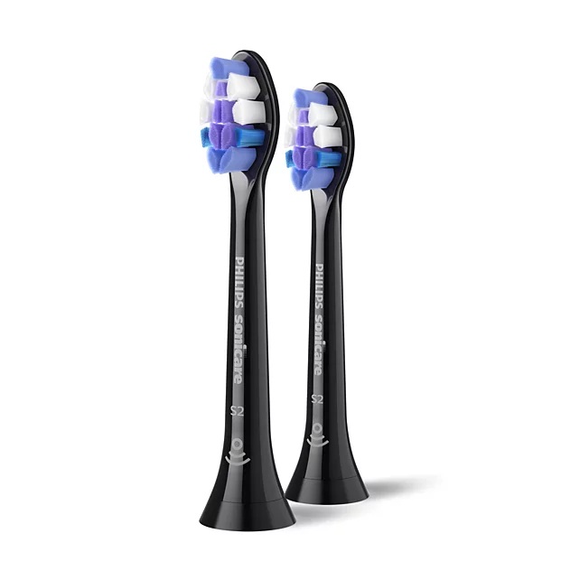 Philips Replacement brush heads - HX6052/88 Sonicare Sensitive - Heads - For adults - Number of brush heads included 2 - Black