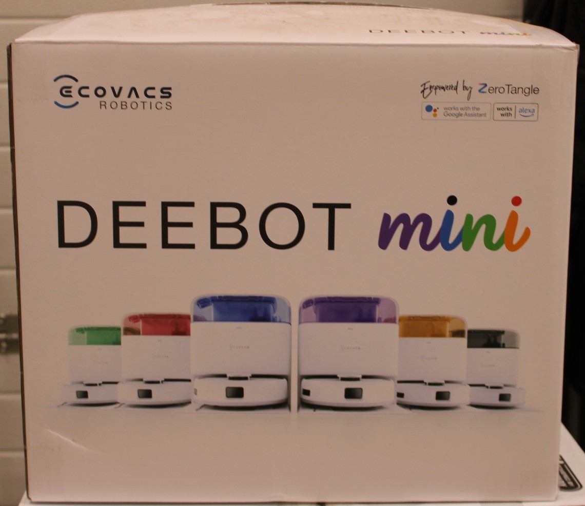 SALE OUT. Ecovacs DEEBOT mini Vacuum cleaner, Robot, Wet&Dry, ZeroTangle Technology, Agile Navigation, White/Blue + Auto-empty station - Ecovacs Robotic Vacuum Cleaner - DEEBOT mini BLUE - Wet&Dry - Li-ion - 3200 mAh - Dust capacity 1.8 L - 8000 Pa - Whit
