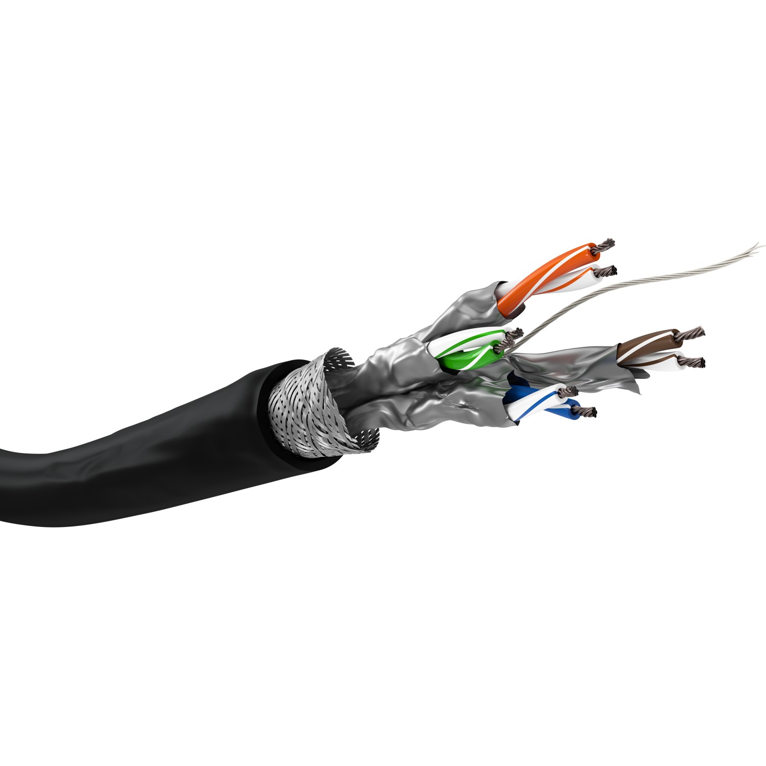 Goobay - CAT 6 Outdoor Network Cable, S/FTP (PiMF), 100 m - 57195 - U/UTP - Black