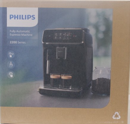 SALE OUT. Philips EP2224/10 Espresso Coffee maker, Fully automatic, 15 bar, Classic milk frother, Water tank 1.8 L, Black - Philips - Espresso Coffee Maker - EP2224/10 - Pump pressure 15 bar - Built-in milk frother - Fully automatic - Kashmir Gray - DAMAG