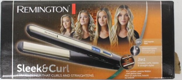 SALE OUT. - Remington Hair Straightener - S6500 Sleek & Curl - Warranty 24 month(s) - Ceramic heating system - Display Yes - Temperature (max) 230 °C - Black - DAMAGED PACKAGING