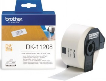 Brother - DK-11208 Large Address Labels - White - DK - 38mm x 90mm