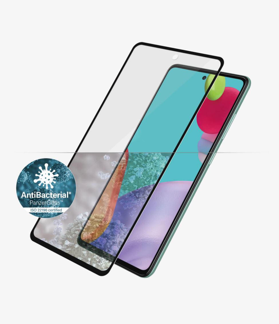 PanzerGlass - Samsung - Galaxy A52 - Black/Transparent - Antifingerprint screen protector