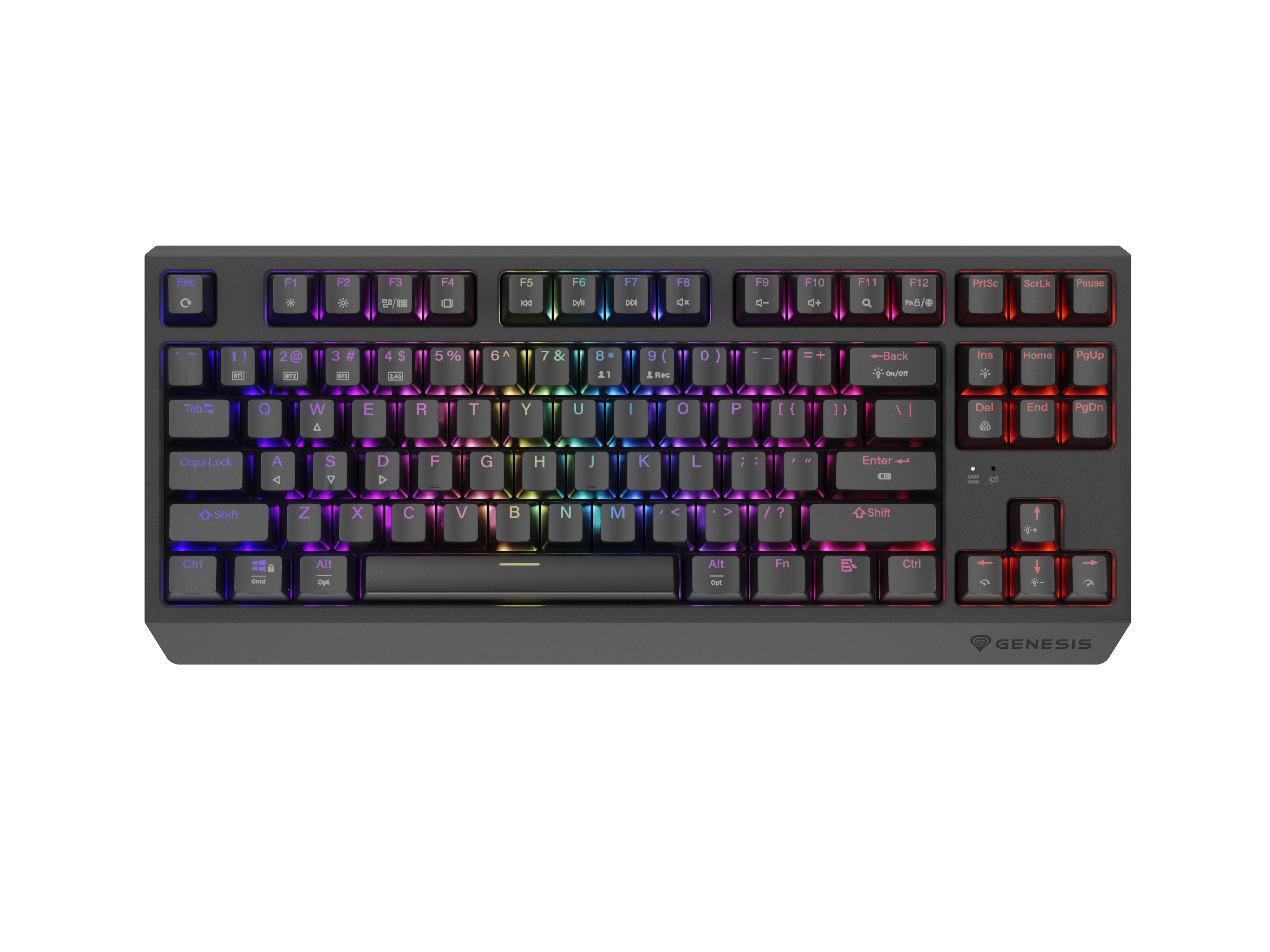 Genesis - THOR 230 - Mechanical Gaming Keyboard - Wireless - US - Outemu Silent Lemon - Black