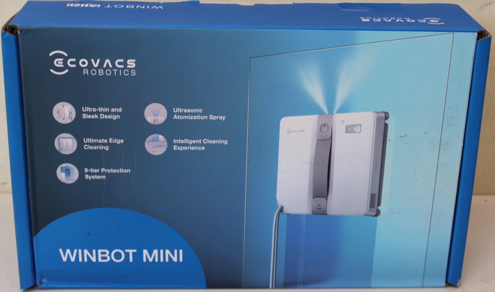 SALE OUT. - Ecovacs Windows Cleaner Robot - WINBOT MINI GREY - Corded - Grey - DAMAGED PACKAGING