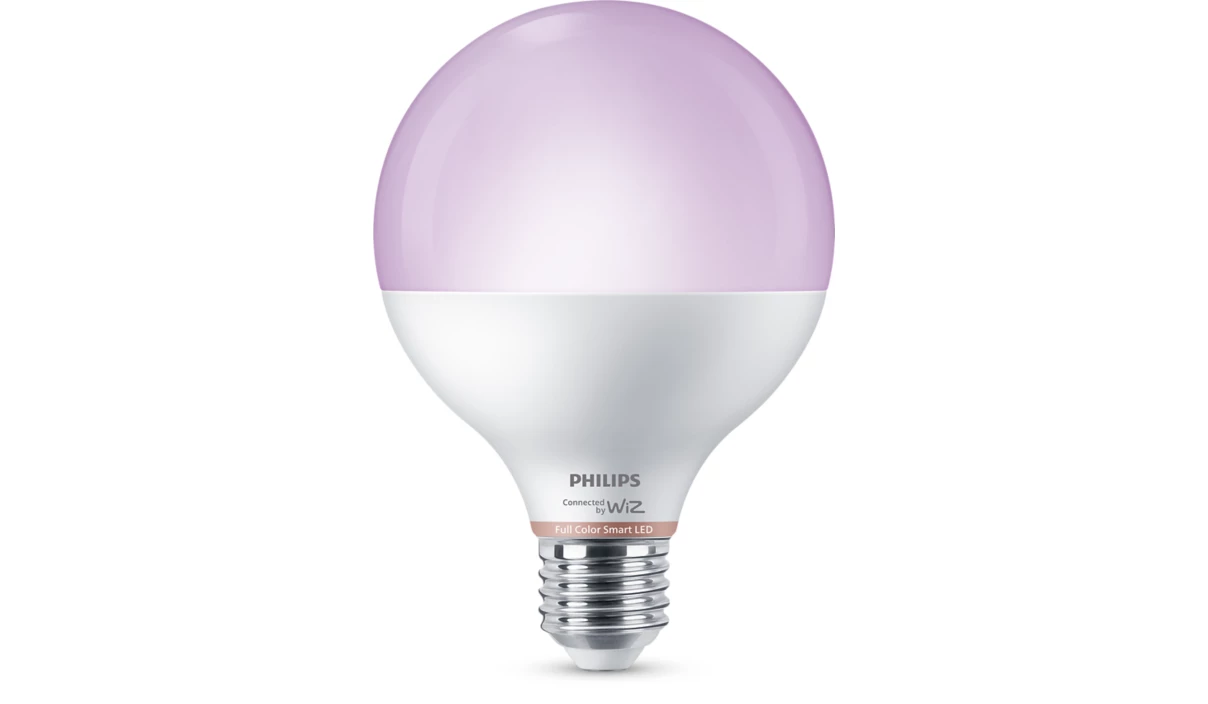 Philips Smart WFB 75W G95 822-65 RGB 1PF/6 - E27 - 11 W - Warm to cool white light - Bluetooth, Wi-Fi