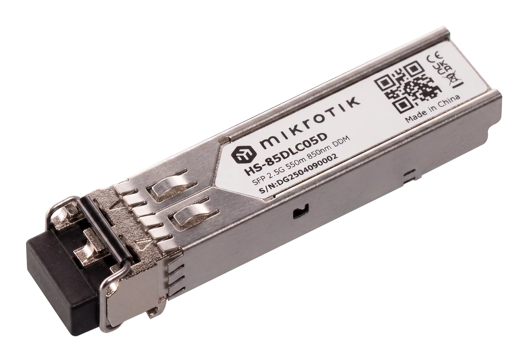 MikroTik 1G/2.5G multimode SFP module - HS-85DLC05D - Dual LC - Maximum transfer distance 550 m