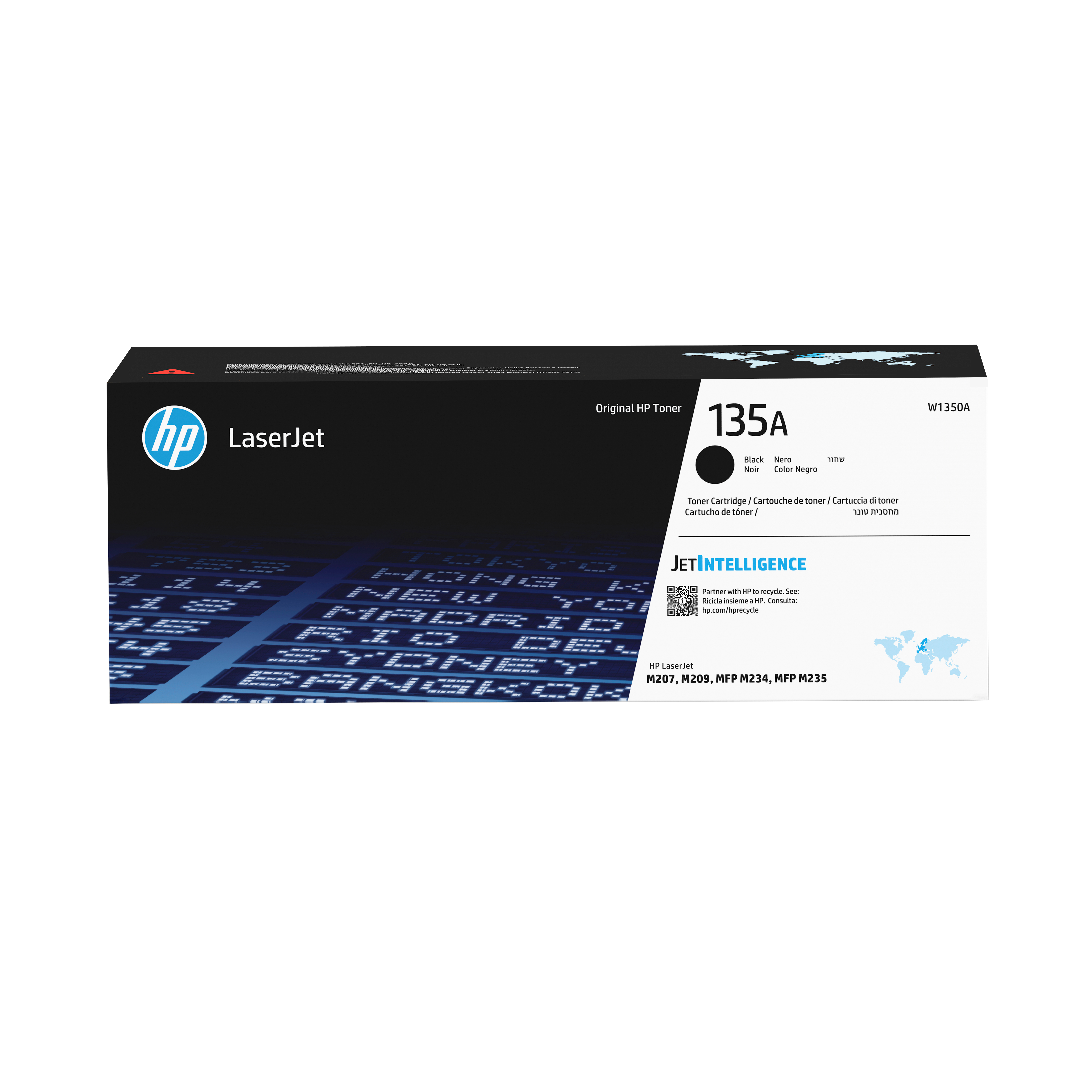 HP 135A Black Toner Cartridge, 1100 pages, for HP LaserJet M209, Laserjet M234