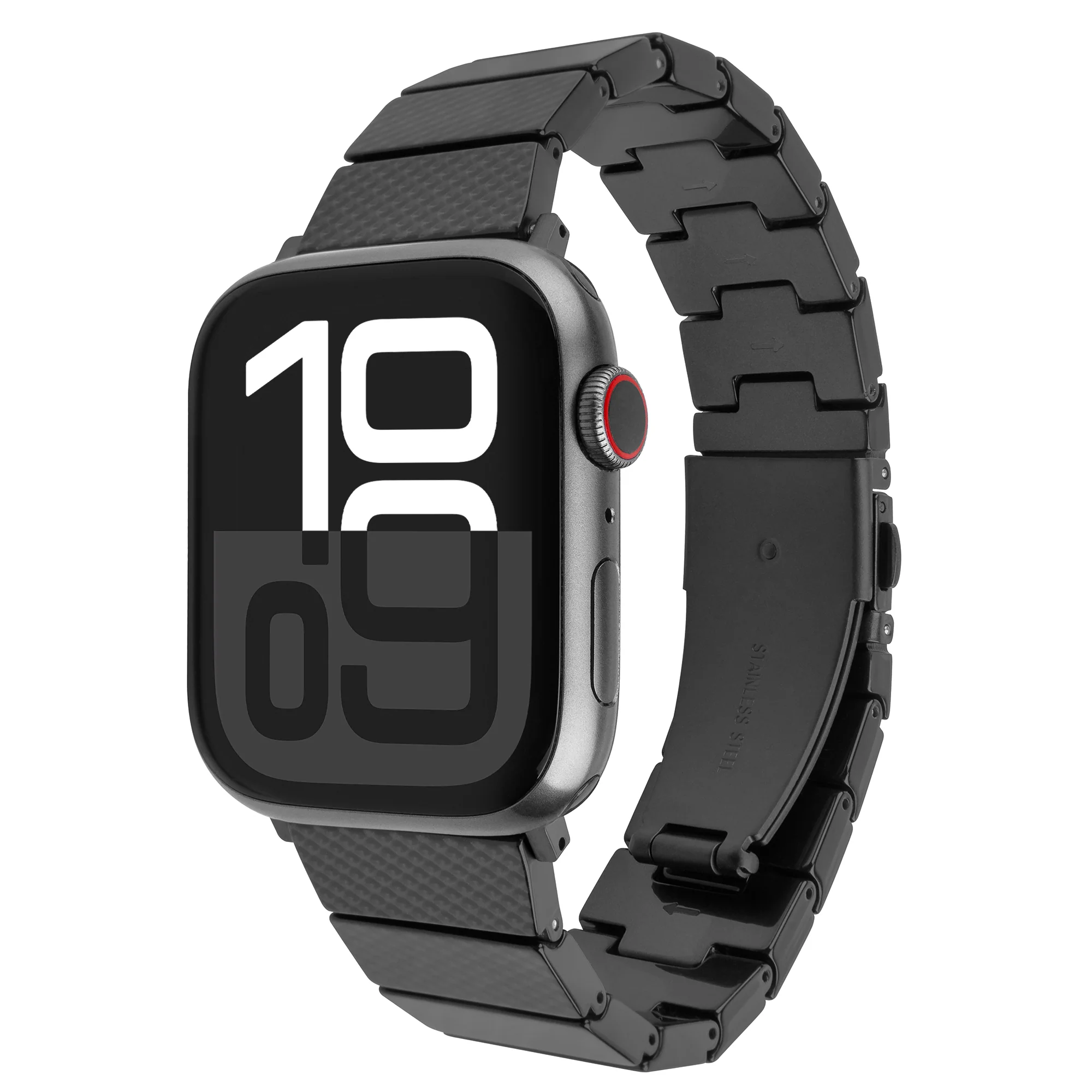 Fixed - Resin Strap pro for Apple Watch 38/40/41mm - Carbon Black - Epoxy Resin