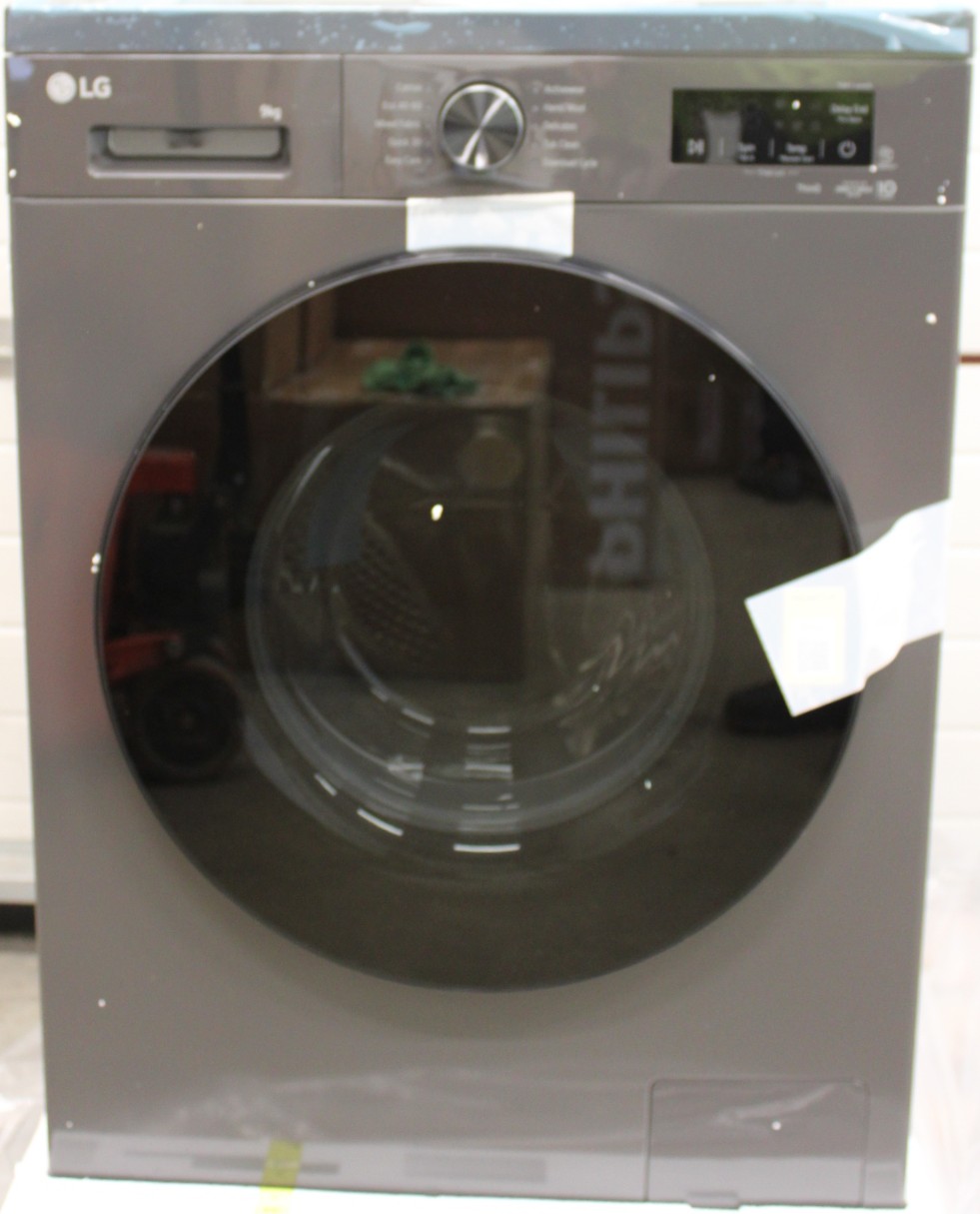 SALE OUT. LG F4X1009NMB Washing machine, A, Front loading, Washing capacity 9 kg, Depth 55 cm, 1400 RPM, Black - SALE OUT. - LG Washing machine - F4X1009NMB - Energy efficiency class A - Front loading - Washing capacity 9 kg - 1400 RPM - Depth 55 cm - Wid