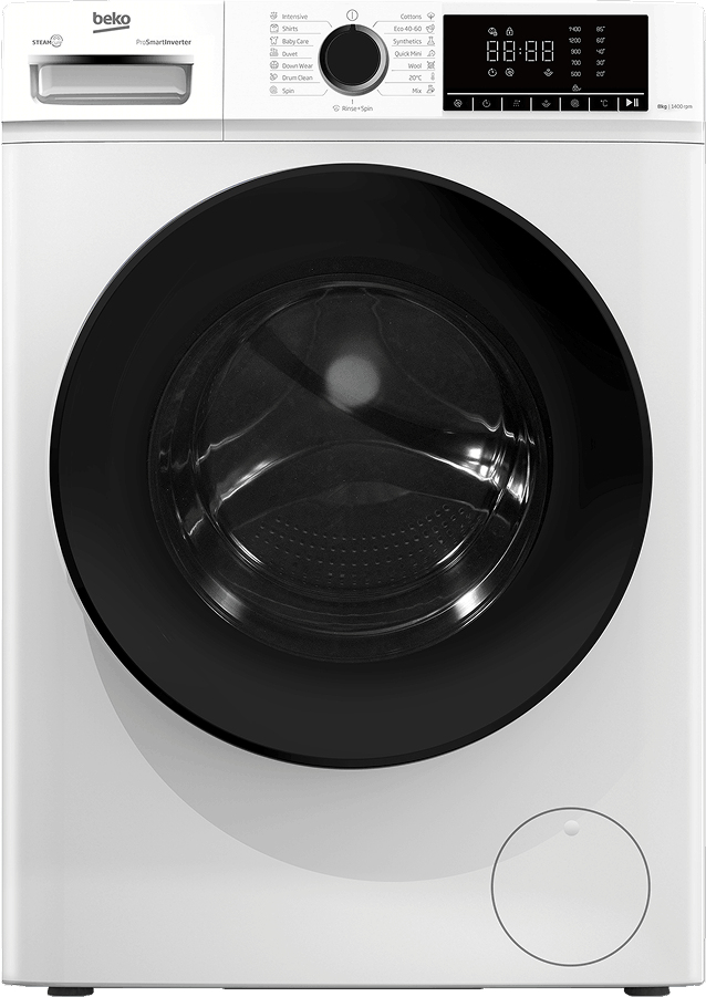 BEKO Washing machine B1WFM2841WBEE, 8kg, Energy class A, 1400 rpm, Depth 52 cm
