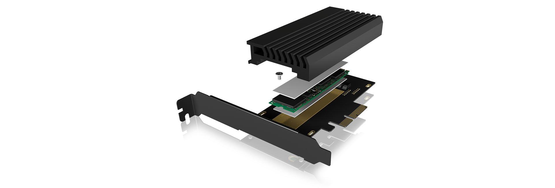 Raidsonic - ICY BOX - PCIe card with M.2 M-Key socket for one M.2 NVMe SSD