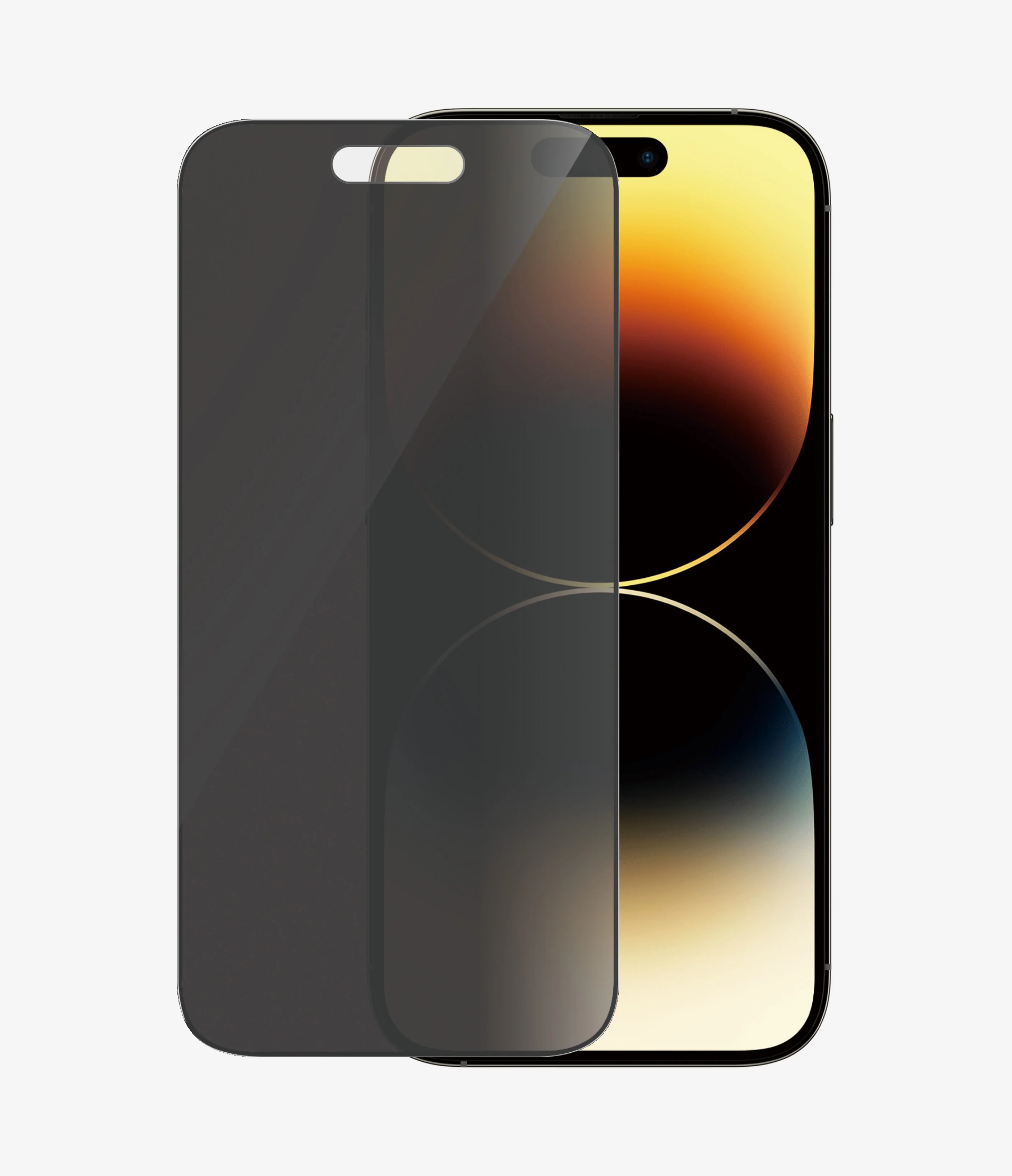 PanzerGlass - Screen protector - Apple - iPhone 14 Pro - Glass - Black - Ultra-Wide Fit; Easy installation; Privacy Filter; Fingerprint resistant - Privacy