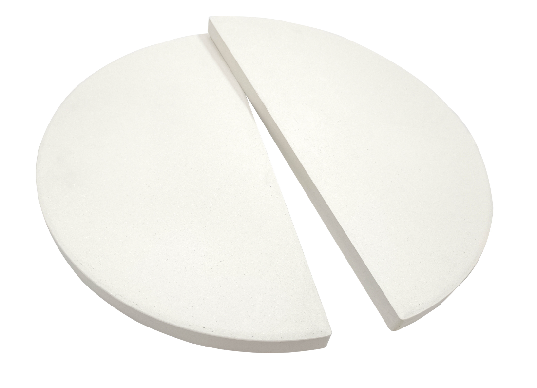 TunaBone - Half moon pizza stone for Kamado classic 26 inch grill